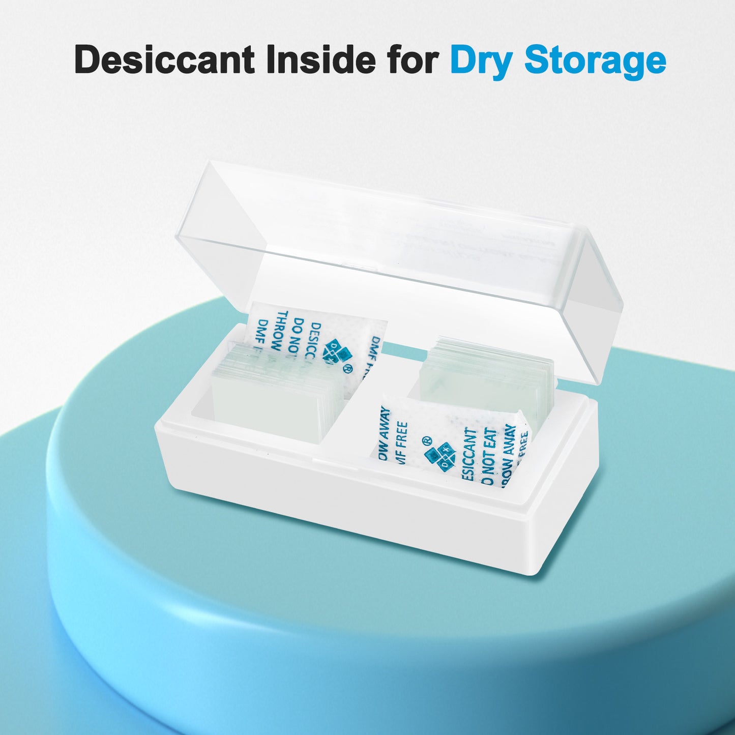 QUNSE 100 Pieces Pre-Cleaned Square Microscope Coverslips, 0.87" x 0.87" x 0.04" Cover Glass, High Clarity Optical Accessories for Lab, Classroom, Students and Teachers