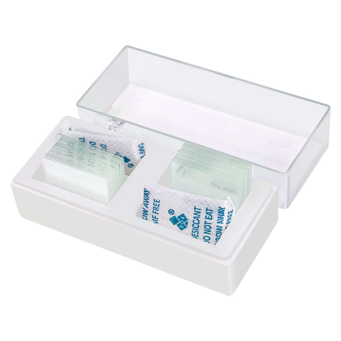 QUNSE 100 Pieces Pre-Cleaned Square Microscope Coverslips, 0.87" x 0.87" x 0.04" Cover Glass, High Clarity Optical Accessories for Lab, Classroom, Students and Teachers