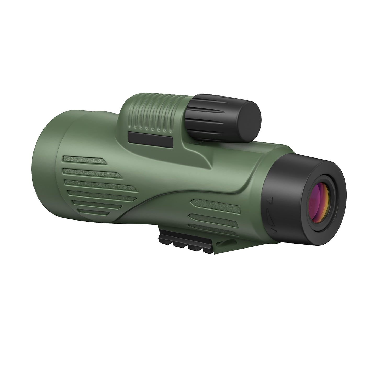 QUNSE 12X50 High Power Monocular for Adults, Military Green FMC Compact Monocular Telescope with Waterproof Fogproof Design, Smartphone Adapter, Wide Field of View for Bird Watching, Hiking, Travel