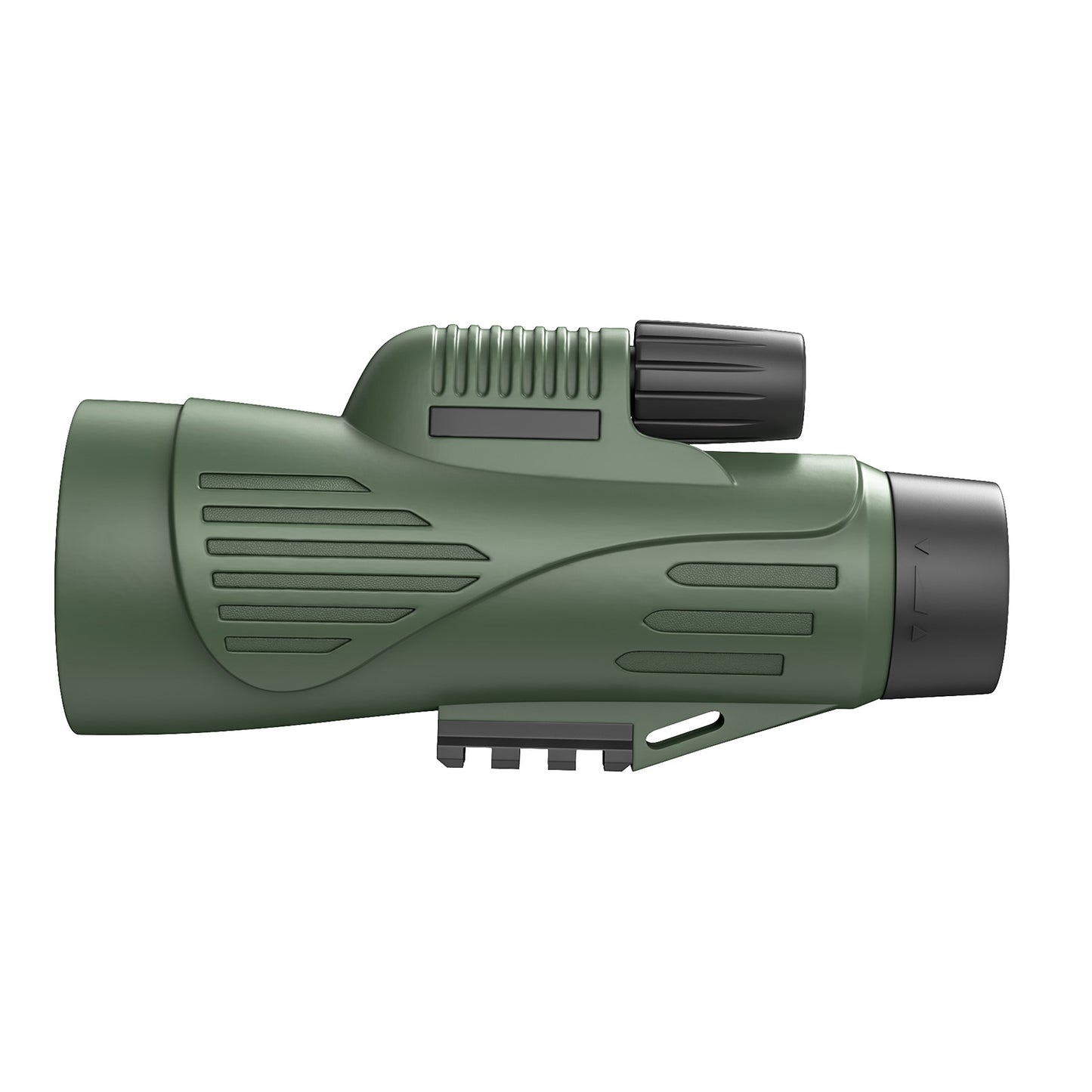 QUNSE 12X50 High Power Monocular for Adults, Military Green FMC Compact Monocular Telescope with Waterproof Fogproof Design, Smartphone Adapter, Wide Field of View for Bird Watching, Hiking, Travel